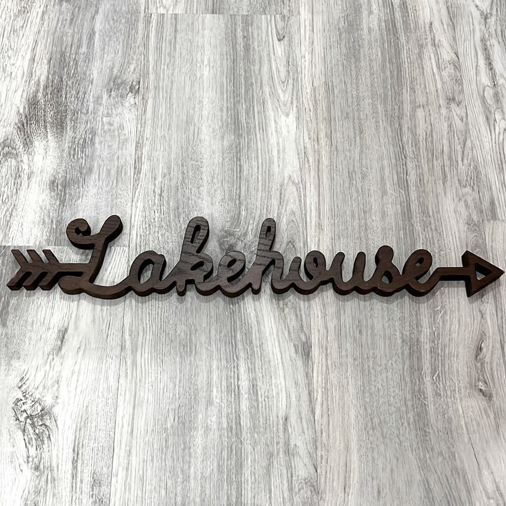 NEW wood sign “Lakehouse”